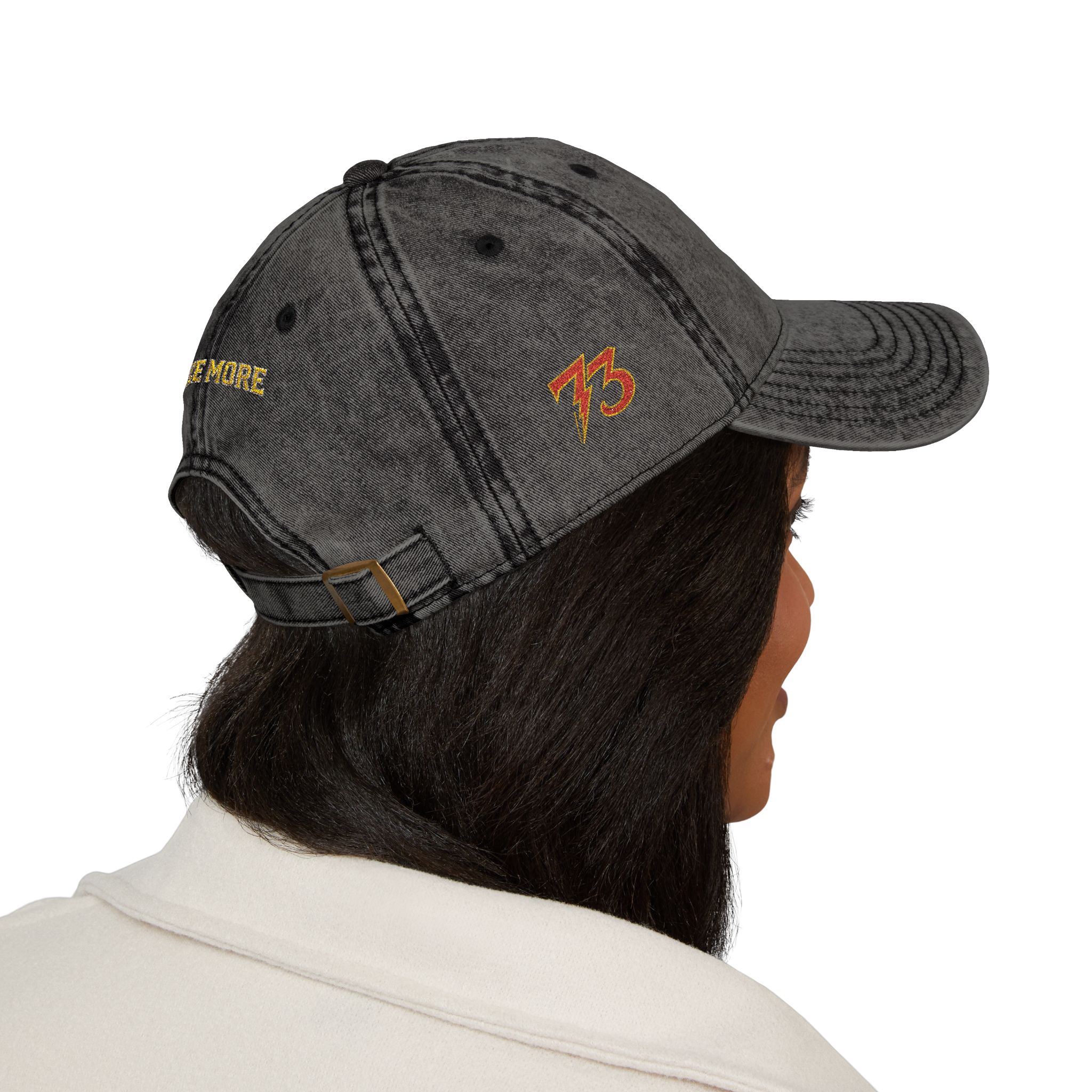Vintage Embroidered '73 Once More' Distressed Cap - Image 8