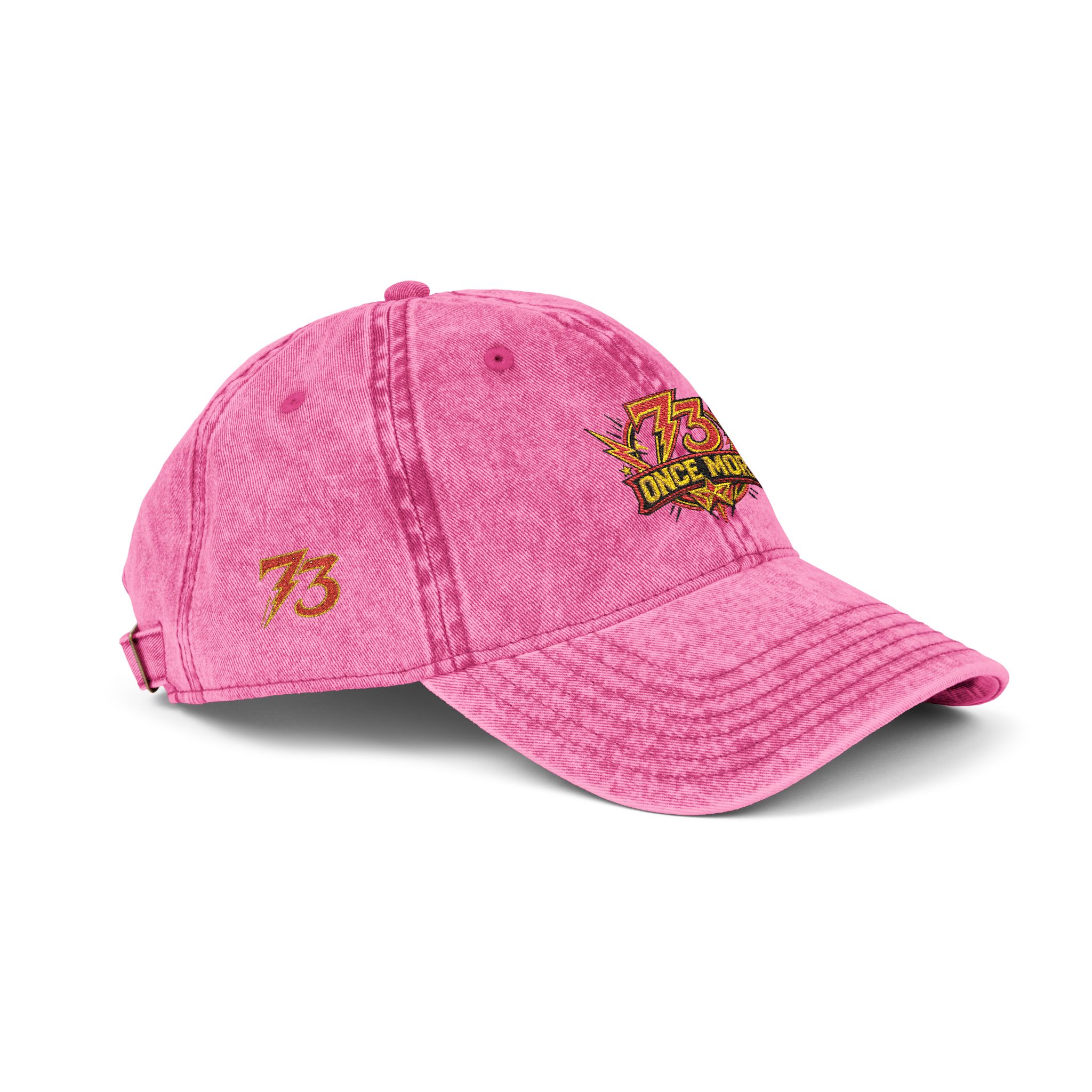 Vintage Embroidered '73 Once More' Distressed Cap - Image 14